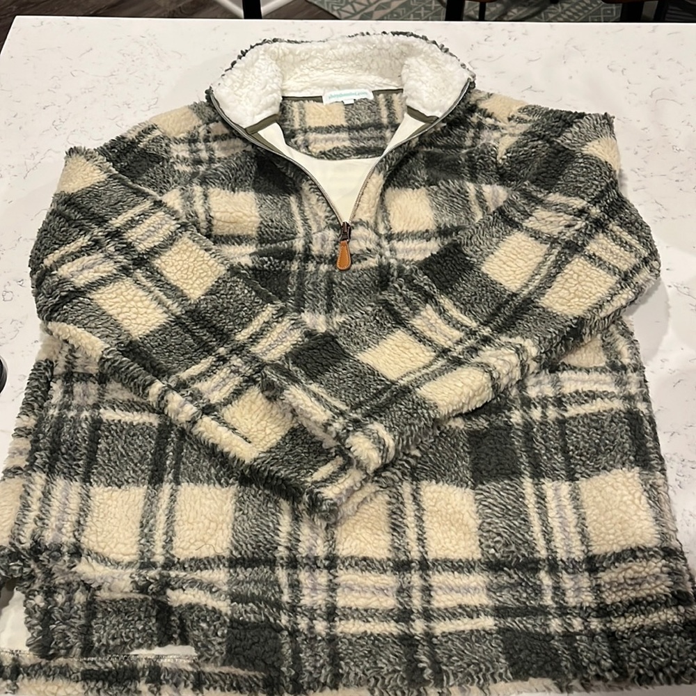 Shop the mint jacket. Plaid jacket